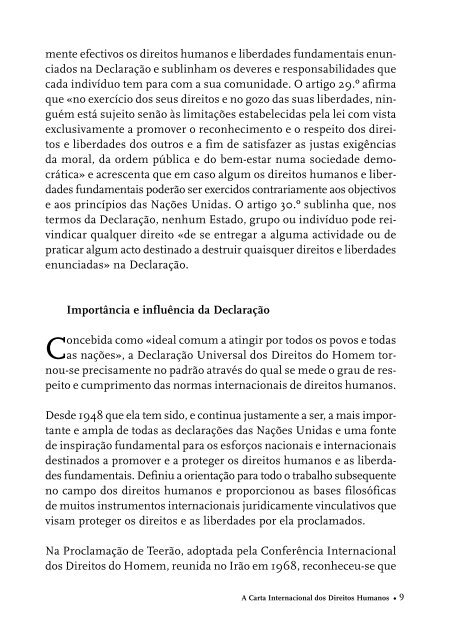 A Carta Internacional dos Direitos Humanos