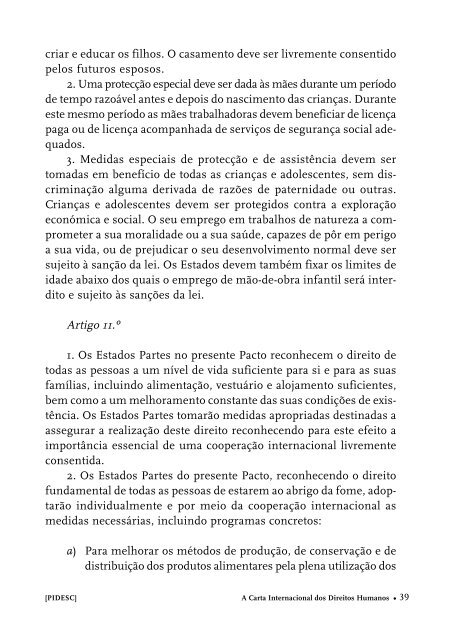 A Carta Internacional dos Direitos Humanos