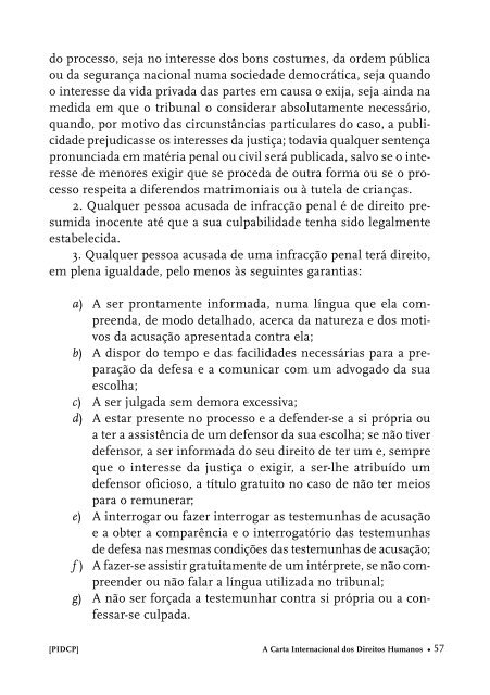 A Carta Internacional dos Direitos Humanos