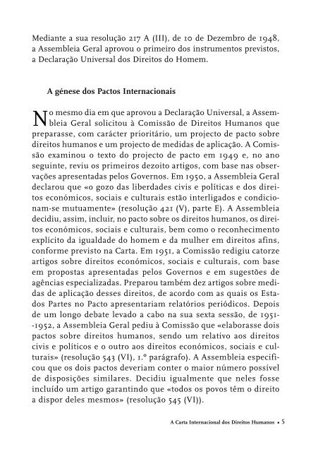 A Carta Internacional dos Direitos Humanos