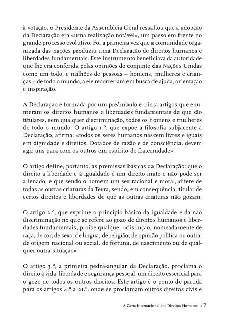 A Carta Internacional dos Direitos Humanos