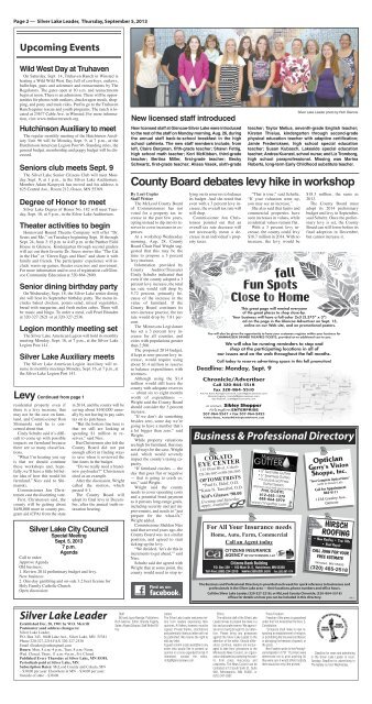 Silver Lake Leader - The McLeod County Chronicle