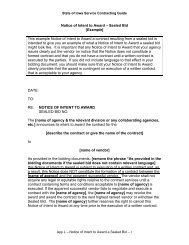 Notice of Intent to Award â Sealed Bid [Example] This ... - State of Iowa