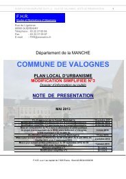 COMMUNE DE VALOGNES PLAN LOCAL D'URBANISME ...