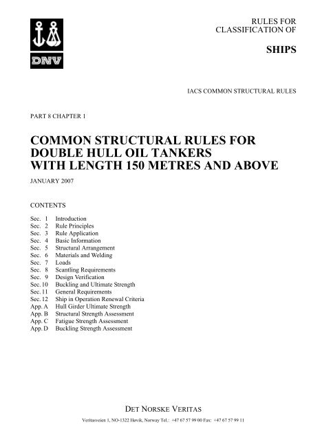 The new rules for CSR - Tank (pdf) - DNV