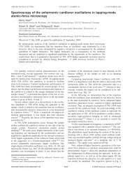 Spectroscopy of the anharmonic cantilever oscillations in tapping ...