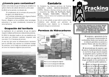 triptico - No al Fracking en Cantabria