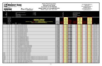 official midwest alternate pricing guide for mresc bid 12 ... - Beam Clay