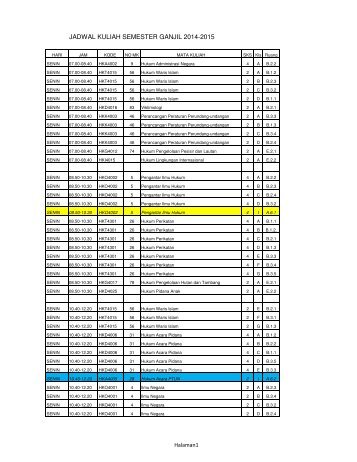 JADWAL-KULIAH-SEMESTER-GANJIL-2014-PROGRAM-S1-FH-UB
