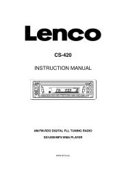 CS-420 INSTRUCTION MANUAL - Lenco