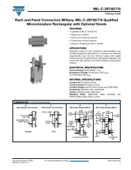 Rack and Panel Connectors Military, MIL-C-28748/7/8 ... - Vishay