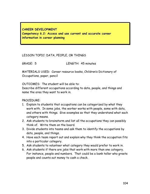 CAREER DEVELOPMENTCompete