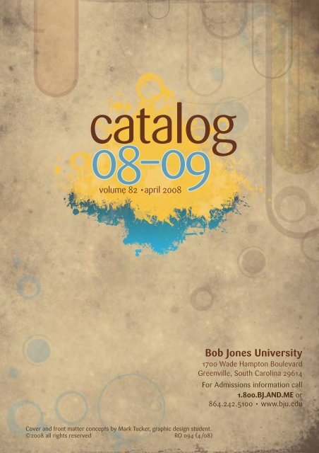 2008-2009 Graduate Catalog - Bob Jones University