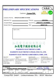 PRELIMINARY SPECIFICATIONS - CompoTEK GmbH