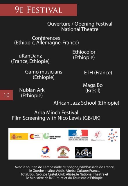 Programme de mars - avril 2010 - Alliance éthio-française d'Addis ...