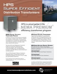 HPS Super Efficient Distribution Transformer Brochure - Hammond ...