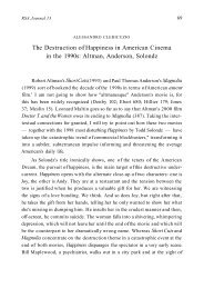 The Destruction of Happiness in American Cinema in the ... - aisna