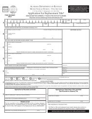 Application For Replacement Title* - Alabama Department of ...