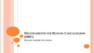 Delineamento em Blocos Casualizados (DBC) - Mario A. Lira Junior