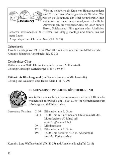 Gemeindebrief - Evangelische Kirchengemeinde Freudenberg