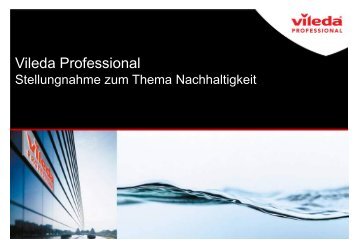 Unternehmerische Sozialverantwortung (CSR) - Vileda Professional