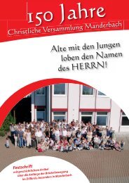 Festschrift - Christliche Versammlung Manderbach