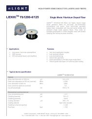 LIEKKI Yb1200-4/125 - Laser Lines Ltd.