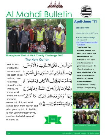 Al Mahdi Bulletin - Majlis Khuddamul Ahmadiyya UK Majlis ...