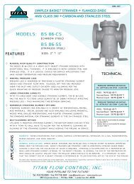 TITAN FCI MODEL: BS 86-CS/SS - Bay Port Valve & Fitting