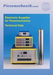 Electronic Supplies for Piezomechanics - ãµã¤ã¨ã³ã¹ã©ãã©ããªã¼ãº