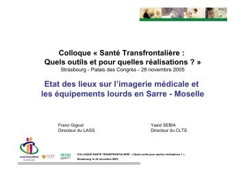 Etat des lieux sur l'imagerie medicale et les equipements lourds en ...