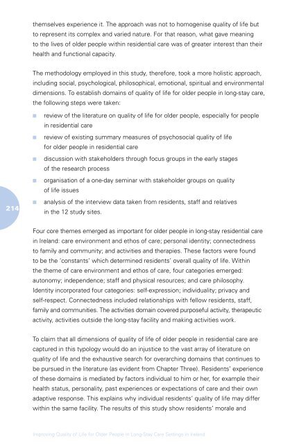 Improving Quality of Life for Older People in Long-Stay Care ...