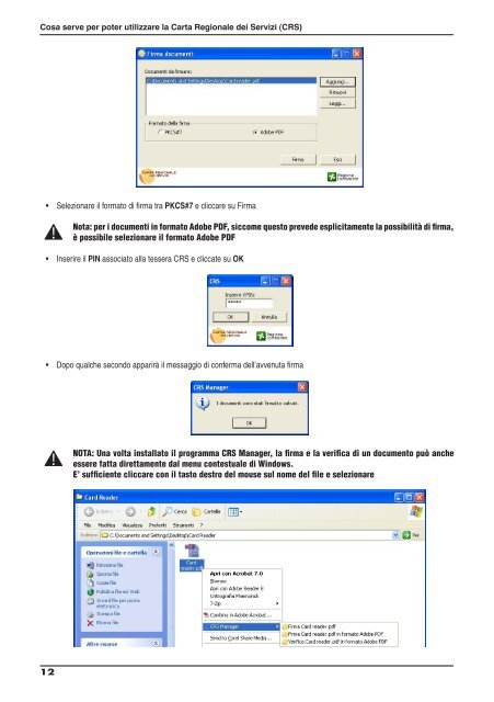 Cosa serve per poter utilizzare la Carta Regionale dei ... - Digicom