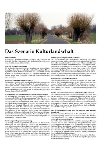 Das Szenario Kulturlandschaft (PDF) - Oderbruchpavillon