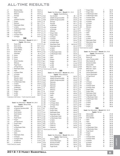 Record Book - GoHuskies.com