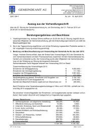 GEMEINDEAMT AU - Gemeinde Au