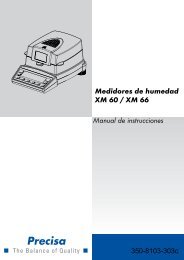 Manual de instrucciones Medidores de humedad XM 60 ... - Precisa