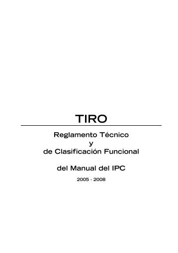 Reglamento Técnico y de Clasificación Funcional del Manual del IPC