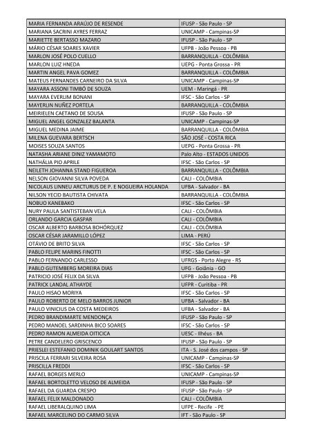 lista geral de inscritos por ordem alfabÃ©tica - IFSC
