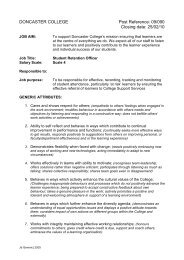 Job Description Student Retention Officer 09-090 - Doncaster College