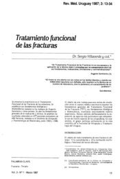 Tratamiento funcional de las fracturas - Revista Médica del Uruguay