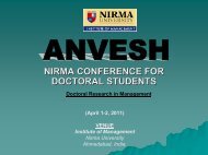 nirma conference for doctoral students - Institute of Management