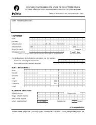 inschrijvingsformulier voor de selectieproeven - Jobpol