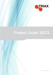 Product Guide 2013 - Triax