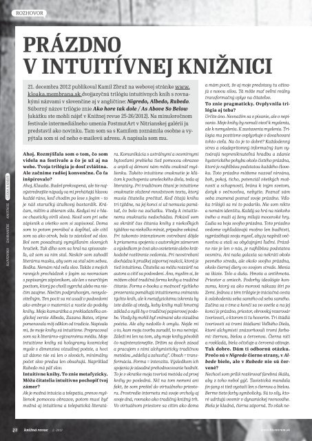 2013 / Ä. 2 (PDF-formÃ¡t, 6.6 MB) - LiterÃ¡rne informaÄnÃ© centrum