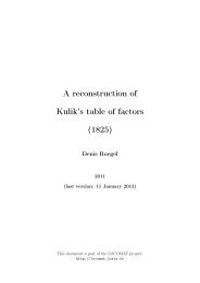 A reconstruction of Kulik's table of factors (1825) - LOCOMAT: The ...