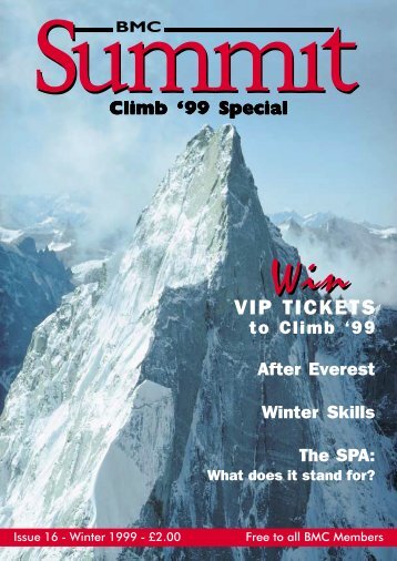VIP TICKETS - The British Mountaineering Council