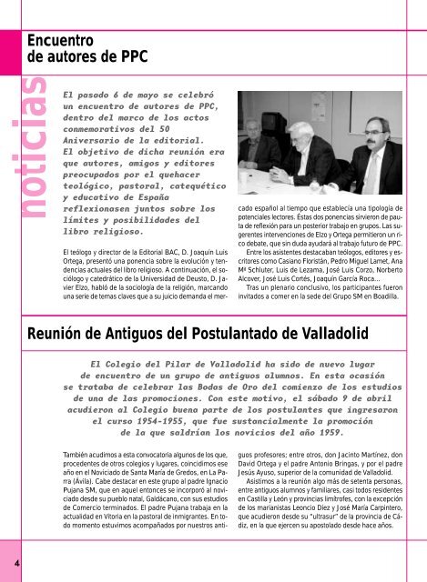 Editorial. El padre JosÃ© Simler - Publicaciones Marianistas