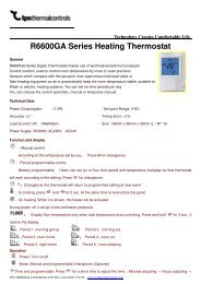 R6600GA Series Heating Thermostat - TPS Thermal Controls