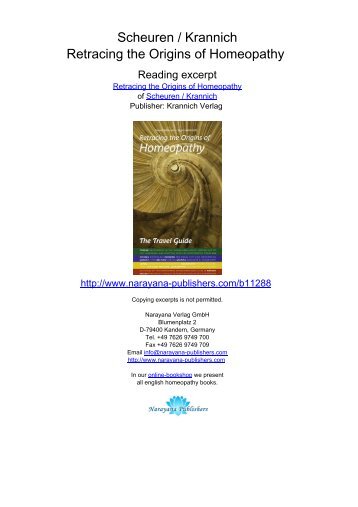 Preface - Homeopathy books, Narayana Publishers GmbH